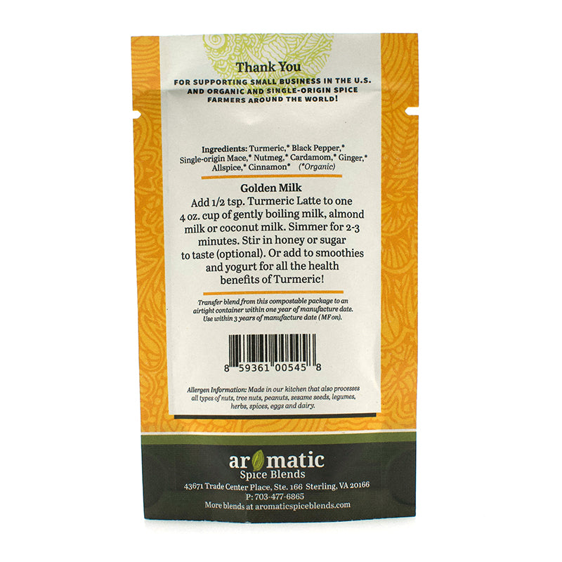 Organic Turmeric Latte Beverage Spice Mix – Aromatic Spice Blends