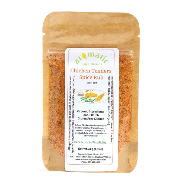 Aromatic Spice Blends Chicken Tenders Rub spice blend package
