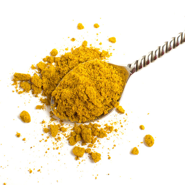 Aromatic Spice Blends Colombo Curry spice blend closeup on spoon