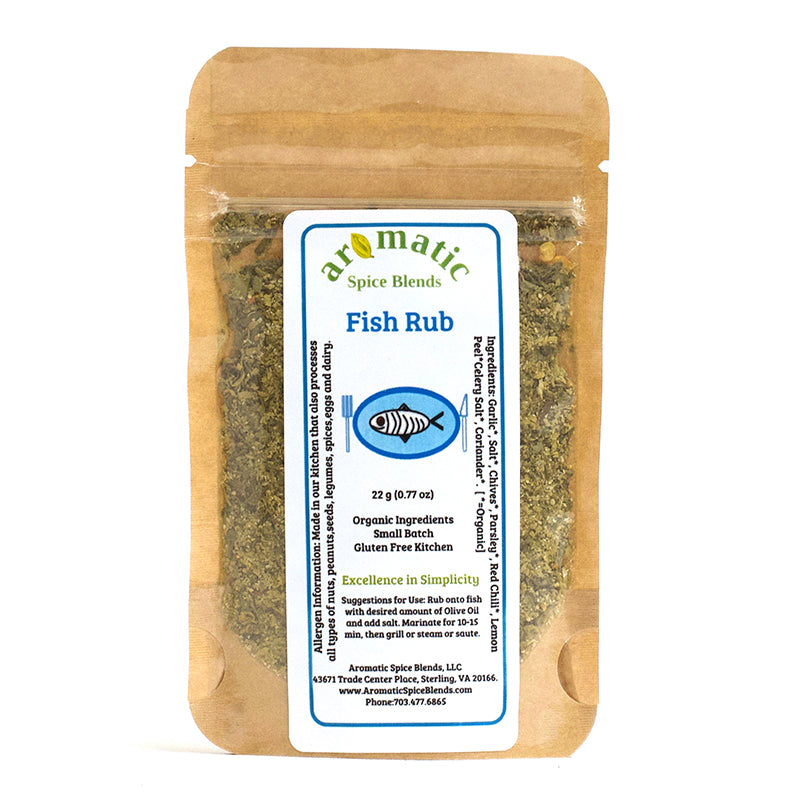 Organic Fish Rub Spice Blend Seasoning With Salt