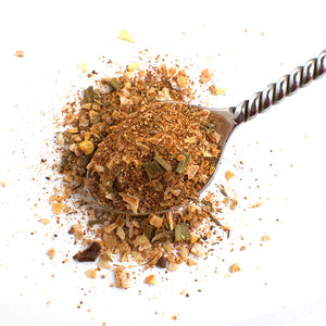  Aromatic Spice Blends Jamaican Jerk spice blend closeup on spoon