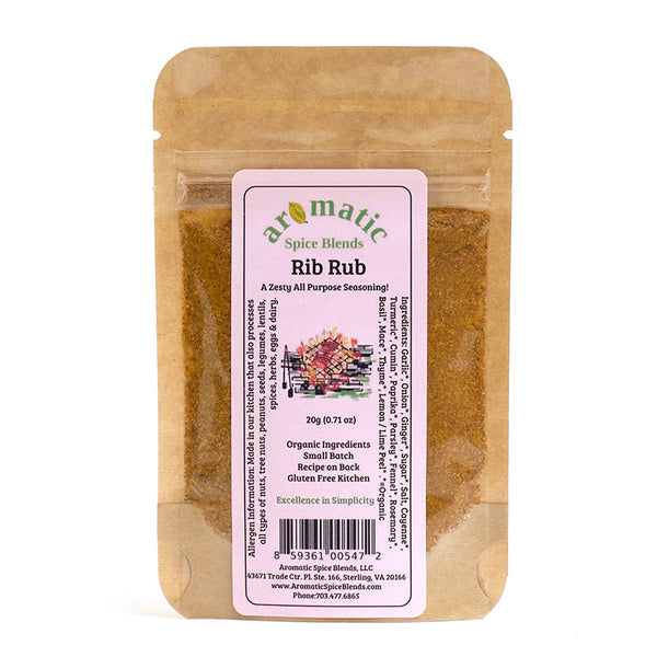 Aromatic Spice Blends Rib Rub spice blend package