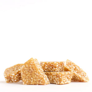 Closeup of Aromatic Spice Blends Sesame Brittle to show texture