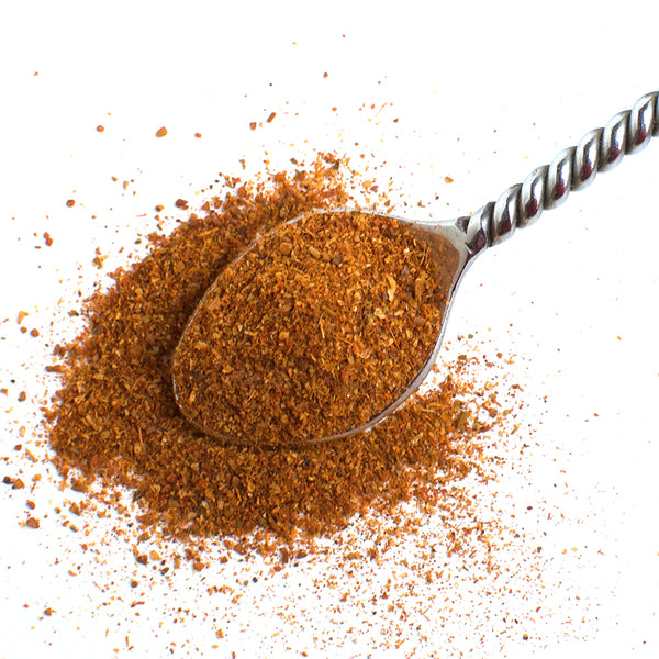 Aromatic Spice Blends Taco spice blend closeup on spoon