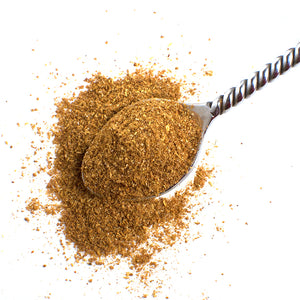 Aromatic Spice Blends Thai Red Curry spice blend closeup on spoon