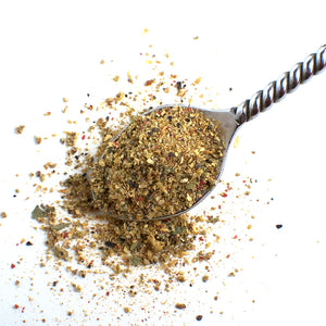 Closeup of Aromatic Spice Blends Three Pepper BBQ Rub seasoning